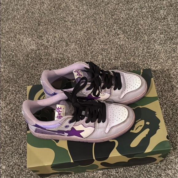 Bape Purple Sneakers Classic Design